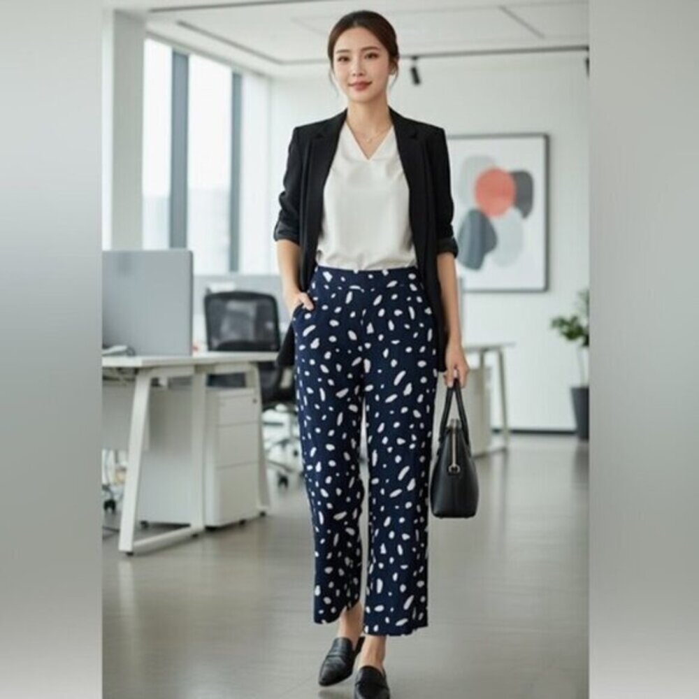 Aritzia Wilfred Black & White Dot Print Pants – Size L